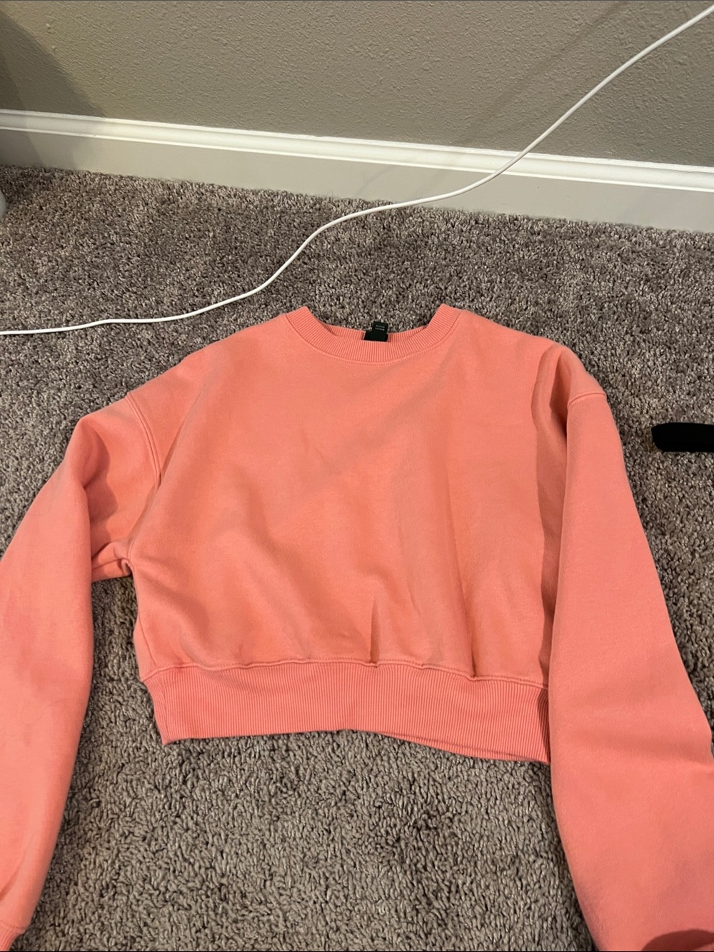 wild fable Cropped Crewneck Sweatshirt - Coral